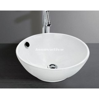 Bench Mount Vessel Basin Simplistic Round Design Modern with Overflow NEW (522)