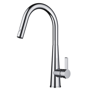Sink Mixer Pullout Concealed Spout Brass Chrome Solid Lever Design