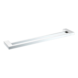  Chrome Double Towel Rail Cube Design Ser05 800x120x20mm