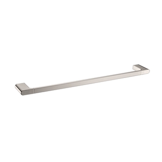 Brushed Brushed Nickel Single Towel Rail 600mm Curve90 Square Edge Bathroom Accessories