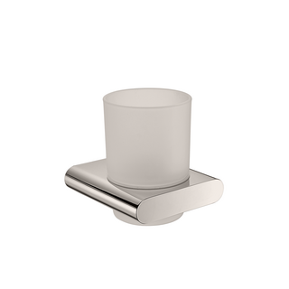 Brushed Brushed Nickel Single Tumbler Curve90 Square Edge Bathroom Accessories