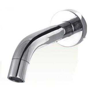 Bath Spout Curve Design 45 Degree bend Solid Brass Chrome Finish 210mm