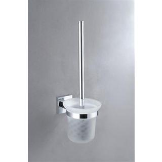 Toilet Brush & Holder Glass Wall Mount Square Bathroom Accessories * NEW*