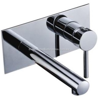 Combination Wall Mixer/ Bath Mixer With Spout, Chrome Finished brass construction