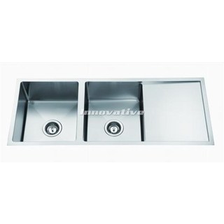 Double 32L Bowl Under Mount Kitchen Sink With Drainer 1150x450x240 Hand Made