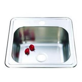 Single Kitchen Sink With Tap Hole Stainless Steel SML 380*380