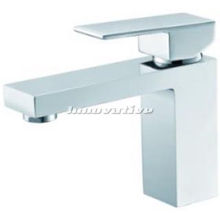 Cube Bold Bathroom Basin Mixer Fixed Chrome Finished Brass  Cube WELS 4