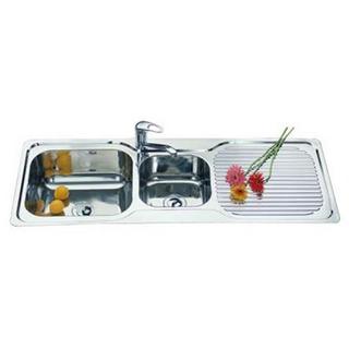 1 & 3/4 Bowl Kitchen Sink With Drainer LGE 1225*470*180