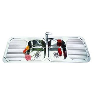 Double Bowl & Double Drain Kitchen Sink LGE 1380 x 480 x 170 (P831)