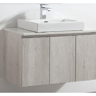 Ash Timber look wall hung vanity  Ceramic Above Counter Basin Vanity 1200 x 465 x 600mm