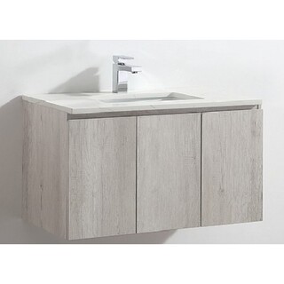 Ash Timber look  vanity  Stone top with undermount basin 900 x 465 x 520mm
   