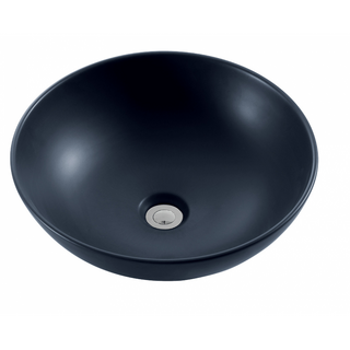Round Matte Black Ceramic Above Counter Basin 390x390x140mm