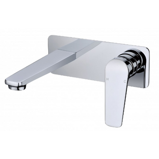 Chrome Wall Mounted Basin or Bath Mixer And Spout Combination 200x75x180mm