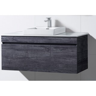 Grey Timber Look Vanity Ceramic Above Counter Basin 1200 x 465 x 600mm