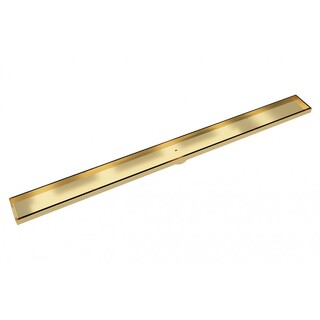 Brushed Gold Tile Insert Shower Grate DIY 800x70x20mm