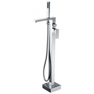 Chrome Square Free Standing Bath Spout Shower Faucet Mixer Tap