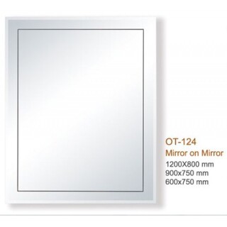 Wall Rectangle Shape Vanity Mirror On Mirror Design 900Wx750Hx5D
