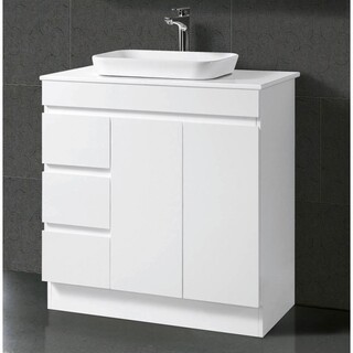 with Vanity Cabinet with kickboard Stone top Above counter basin 900 x 465 x 970mm
