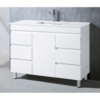 Gloss White gloss 2Pac Vanity Legs 1200mm with Stone Top & Under Mount Ceramic Basin Vanity Legs Size: 1200 x 465 x 900mm
