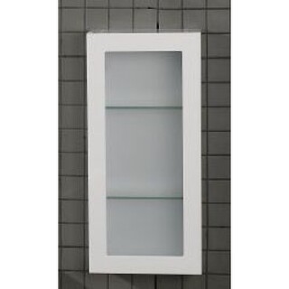 GLASS DOOR SHAVING CABINET BATHROOM 350WX750HX150D NEW WALL HUNG OR IN-WALL WHITE BORDER