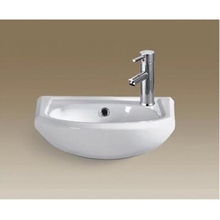 White Semi-Recessed Ceramic Above Counter Basin 420x295x150mm