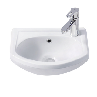 White Semi-Recessed Ceramic Above Counter Basin 420x295x150mm