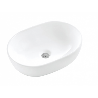 Round White Ceramic  Above Counter Basin 520x330x135mm
