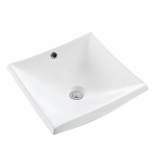 Square White Ceramic Above Counter Basin 420x420x145mm