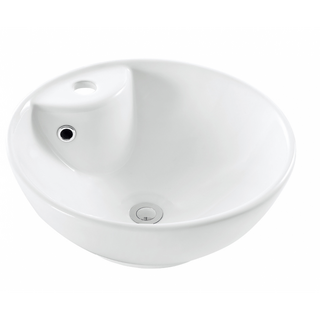 Round Circular White Ceramic Above Counter Basin 410x410x185mm