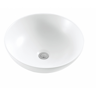 Round Matte White Ceramic Above Counter Basin 390x390x140mm