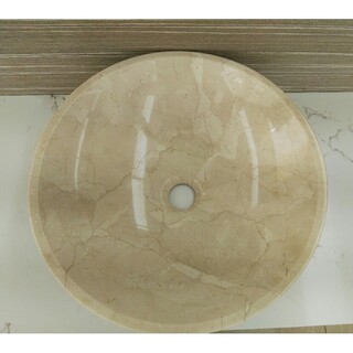 Round Ceramic Above Counter Stone Basin 420x420x120mm