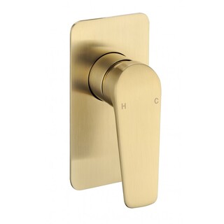 Brushed Gold Brass Oval 90 Lever Shower Mixer Bath Mixer Wall Mixer Oval Plate
