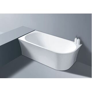 Corner Bath Tub Modern Slimline Concave Curve Design 1500x780x600mm LEFT or RIGHT