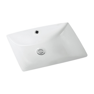 Undermount Ceramic Basin Curved Bowl Design 465w x 345dx210h mm with Overflow
