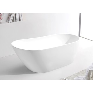 Bath Tub Free Standing Large Modern Oval Raised Back Curve Design 1500 & 1700