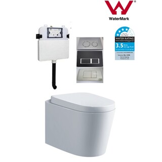 In Wall Toilet Suite New Ceramic S&P trap Soft Close Seat Curve Concealed Cister