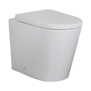 Toilet Pan Only New Ceramic S&P Trap Curve Design Soft Close Seat (To Suit In Wall Cistern-Sold Separately)