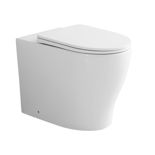 Toilet Pan TORNADO RIMLESS Ceramic S&P Trap Curve Design Soft Close Seat (Match With CE23003G In Wall Cistern-Sold Separately)