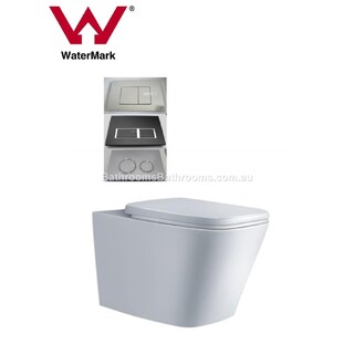 In Wall Toilet Suite New Ceramic S&P trap Concealed Cistern Soft Closing Seat Cu