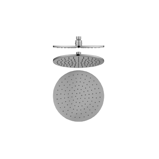 Round Brushed Nickel Brass Shower Head 250mm (Brass)