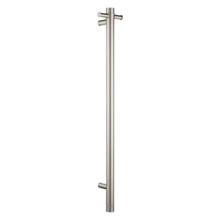 ound Vertical Brushed Nickel Electric Heated Towel Rack Single Bar(with Timer)