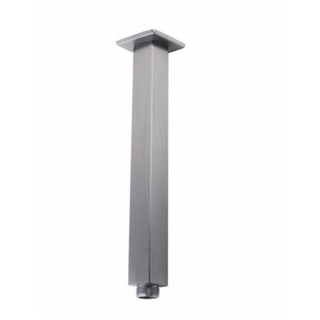 Square Brushed Nickel Ceiling Shower Arm 600mm