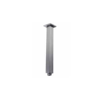 Square Brushed Nickel Ceiling Shower Arm 400mm