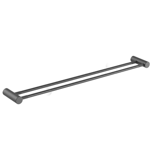 CADDENCE Series Brushed Gun Metal Grey Double Towel Rail 800mm