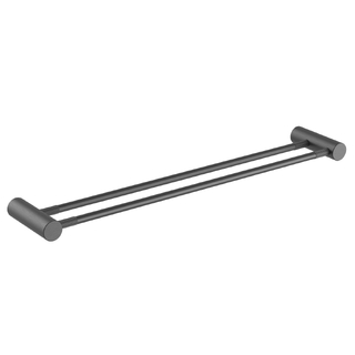 CADDENCE Series Brushed Gun Metal Grey Double Towel Rail 600mm