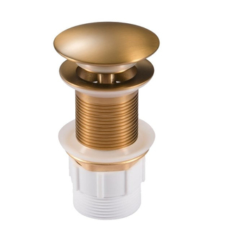 Brushed Brass Pop Up Waste No Overflow