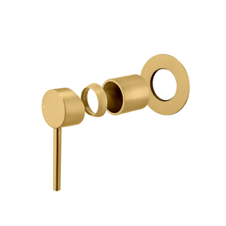LUCID PIN Brushed Brass Wall Mixer with 65MM Cover Plate Trim Kit  Only (match CLPM)