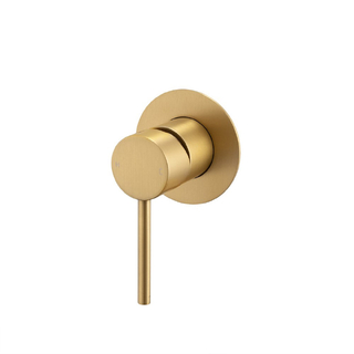 LUCID PIN - Brushed Brass Wall Mixer ( 80MM Cover Plate)