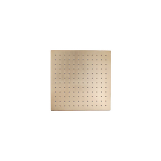Square Brushed Yellow Gold Brass Rainfall Shower Head 250mm