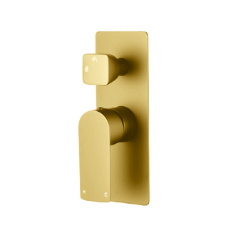 VOG Series Solid Brushed Brass Bath/Shower Wall Mixer with Diverter Wall Mounted(color up) (Copy)